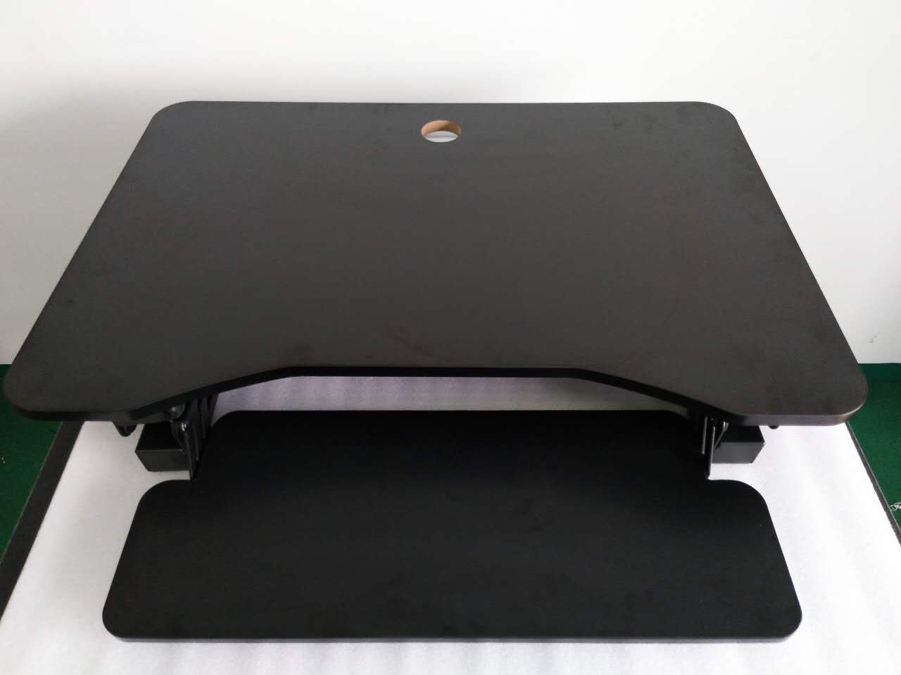 Cleanroom Desktop Riser Height Adjustable Ergonomic Desktop Riser With Keyboard Tray, High ...