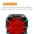 Waterproof Dual Color HJG Motorcycle Car LED Headlights: High Beam & Low Beam with Work Light