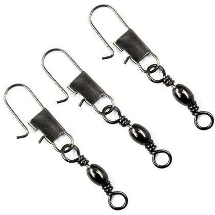 LETOYO Ballbearing Swivel Fishing Barrel Swivels with Interlock Snap