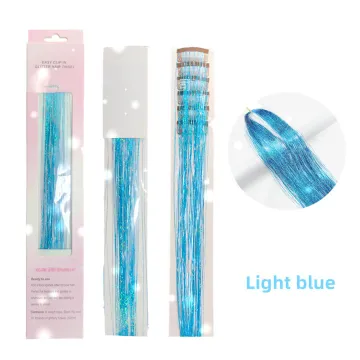 6-Piece Sparkle Shiny Hair Extensions and Headdress Hair Braiding Tools Set