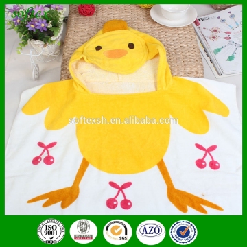 100% cotton cartoon hooded baby bath towel