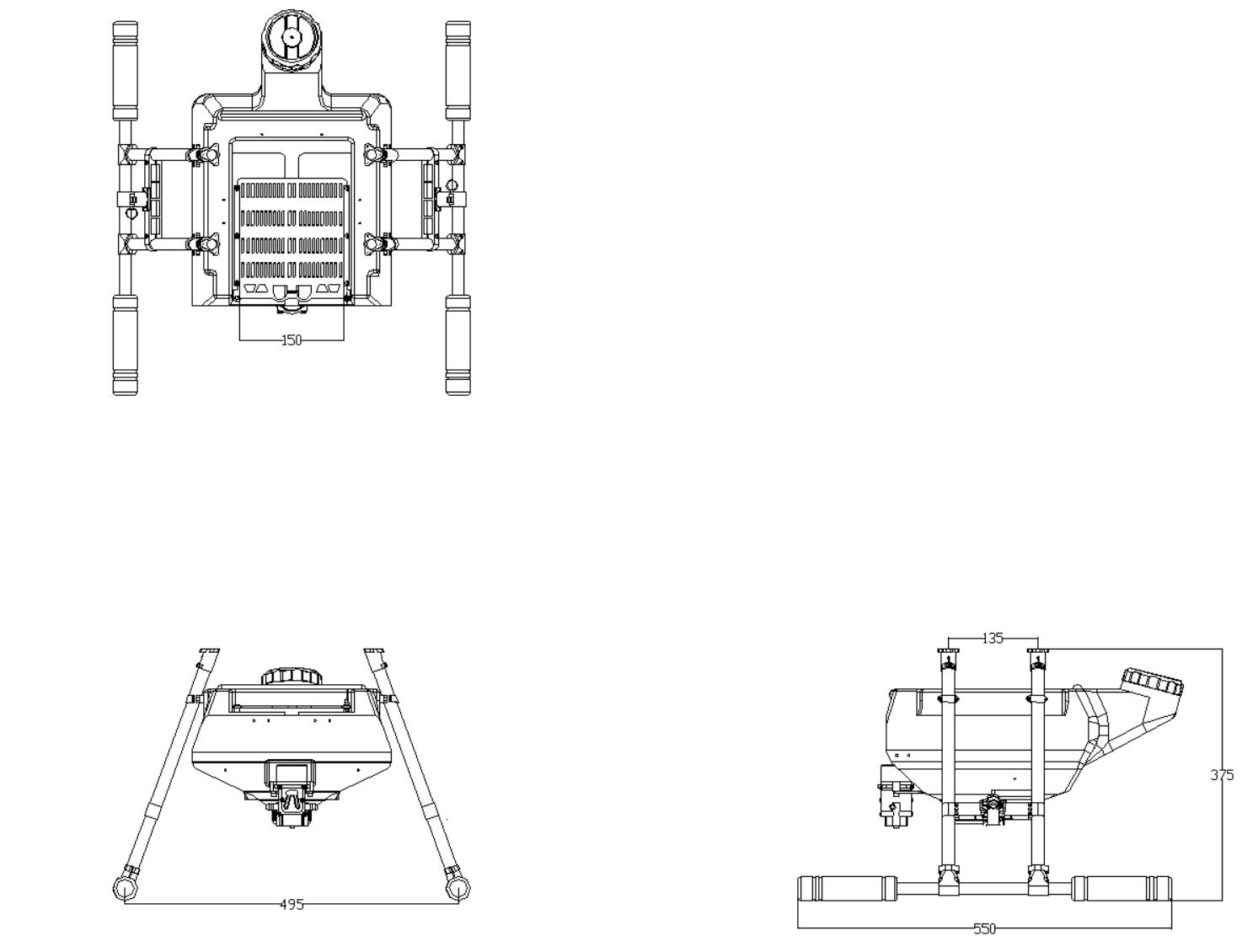 10L spraying system with folding spraying nozzle folded