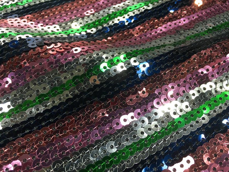 5MM Multicolor Sequin Embroidery Fabric