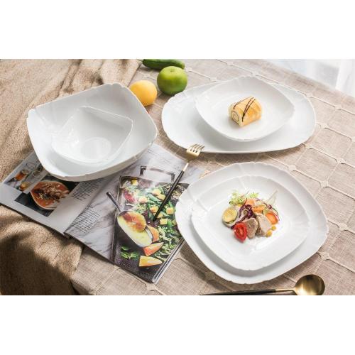 Zestaw obiadowy Square White Jade