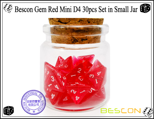 Bescon Mini Transparent Red D4 Dice 30pcs Healing Potion Bottle, 30pcs  Roleplaying Mini Red Gem D4 Dice Healing Potion Pack China Manufacturer