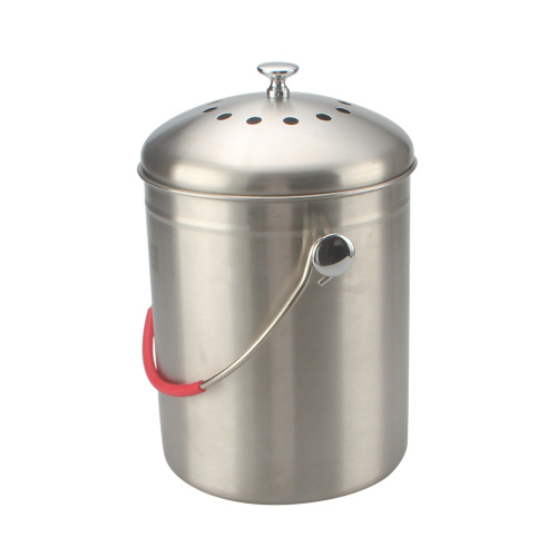 1Gallon Stainless Steel 201 Kitchen Composte Bin