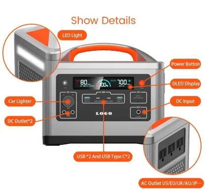 Portable Power Station: Big Capacity, Fast Charging Solar System - 700W Solar Energy Solution