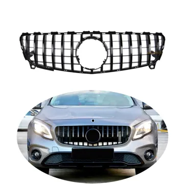 Gloss Black GT Front Bumper Grille for Mercedes-Benz GLA Class X156 2017-2019 GLA180 GLA200 GLA250