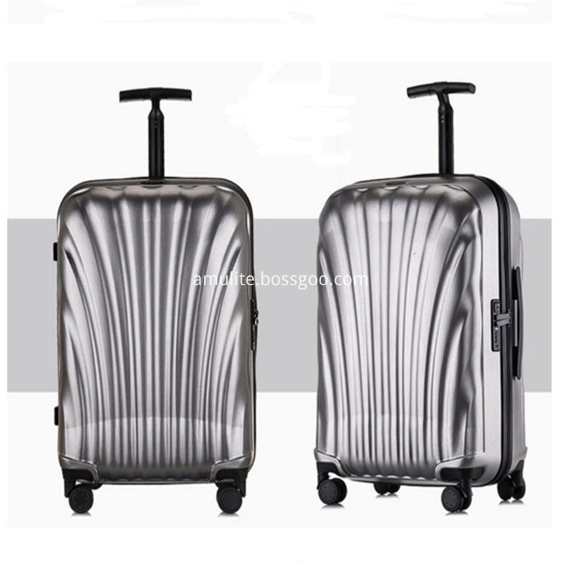 Silvery pc luggage