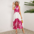 Custom Casual Midi Dress Sleeveless Puff Sleeve