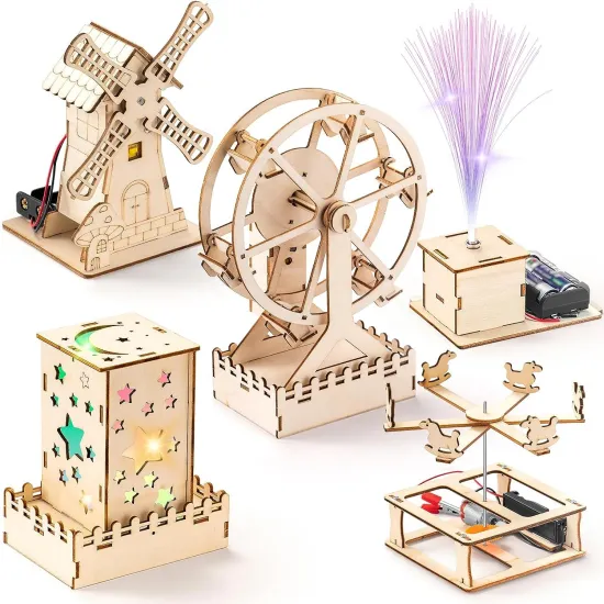 Unisex Wood Building Kits: The STEM Toy for Kids Aged 5-12 Fostering Creativity and Problem-Solving Skills