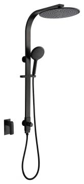 12 '' Matt Black Rain Head Shower Set