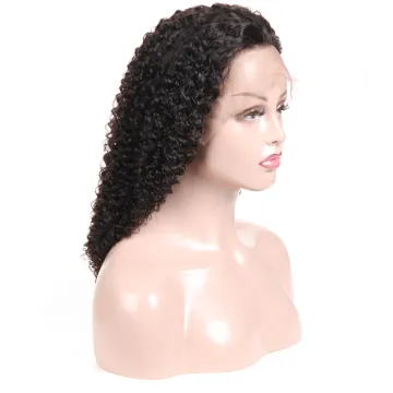 10A Transparent Swiss Lace Frontal Wig 130% 150% 180% Density Curly Lace Front Wig Human Hair Brazilian