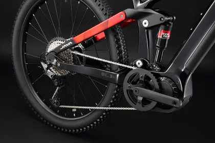 JAVA 29 Inch Carbon Fiber Middle Drive Electric Mountain Bike with 12 Speed Dual Suspension