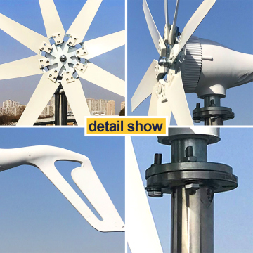 white 1kw 48V wind generator spiral at home wind turbine