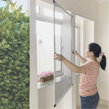 Aluminum alloy insect screen window with brush