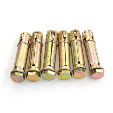 Set of 4 Carbon Steel Zinc Plated Brass Expansion Bolts (12mm) - Heavy Duty Fixing and Fastening Hardware