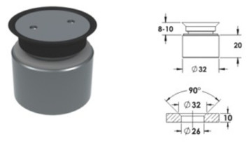 Stainless Steel Glass Spacer for Europe Market (HS07SF-F004)