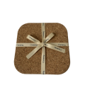 MDF Coasters με κουμπί φελλού και τετράγωνο σχήμα