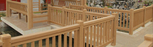 Bridge Stair Wood Plastic Composite Rail Wpc Composite Deck Railings