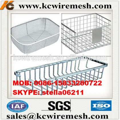 Cheap!!!!! KangChen Easy cleaning KFC used drumstick baskets stainless steel mesh chips baskets table craft deep fry basket