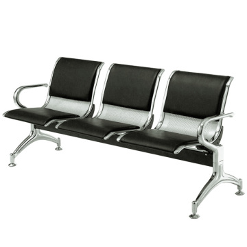 182cm 3 Seater Silver Grey with PU Cushion Waco Airport Chair