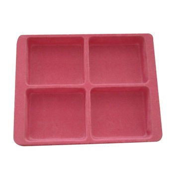 Blister Tray , Made of PS with Flocking, Used for Cosmetic, Stationery and Automobile Phone Package