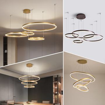 Modern LED Circle Pendant Light for Living Room and Dining Room Decoration