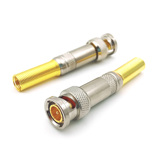 Screw-on Solderless BNC Male Plug Coaxial Cable Connector