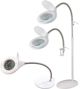 Hands-Free Floor Standing Dimmable Magnifying Lamp for Close Work