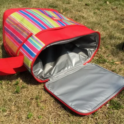 Promotional Vertical Stripe Henkel Cooler Bags - 20L