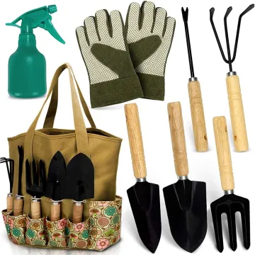 8 Piece Heavy Duty Garden Tool Set - Gardening Equipment and Tools