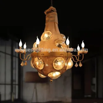 China supply modern living room led k9 hemp rope chandelier pendent lamp pendant light