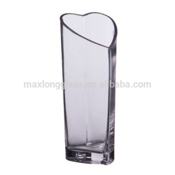 Hand made wholesale heart shape glass vase