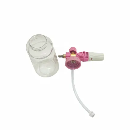 Custom High Pressure Transparent Pink Foam Cannon for Car Wash