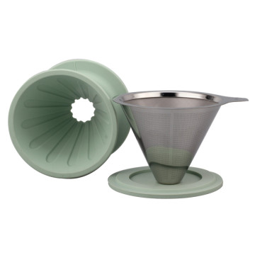 Silicone with stainless steel coffee filter set