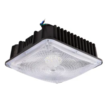 High Lumen Motion Sensor LED Canopy Lights for Gas Stations: 50W, 60W, 75W, 80W, and 100W Outdoor Recessed Lighting Solutions