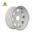 trailer wheel 5-114.3 8spoke steel rims white