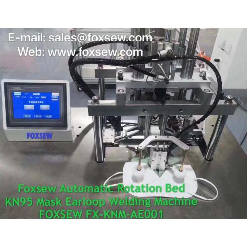 Máquina de solda semiautomática de soldagem de gancho de máscara de rotação KN95
