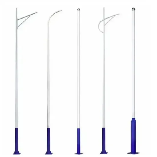 3-25 Meter White Lighting Steel Pole