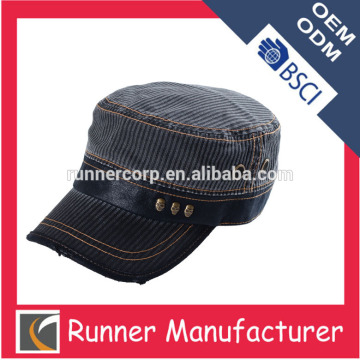 Green army cap with fashion tape