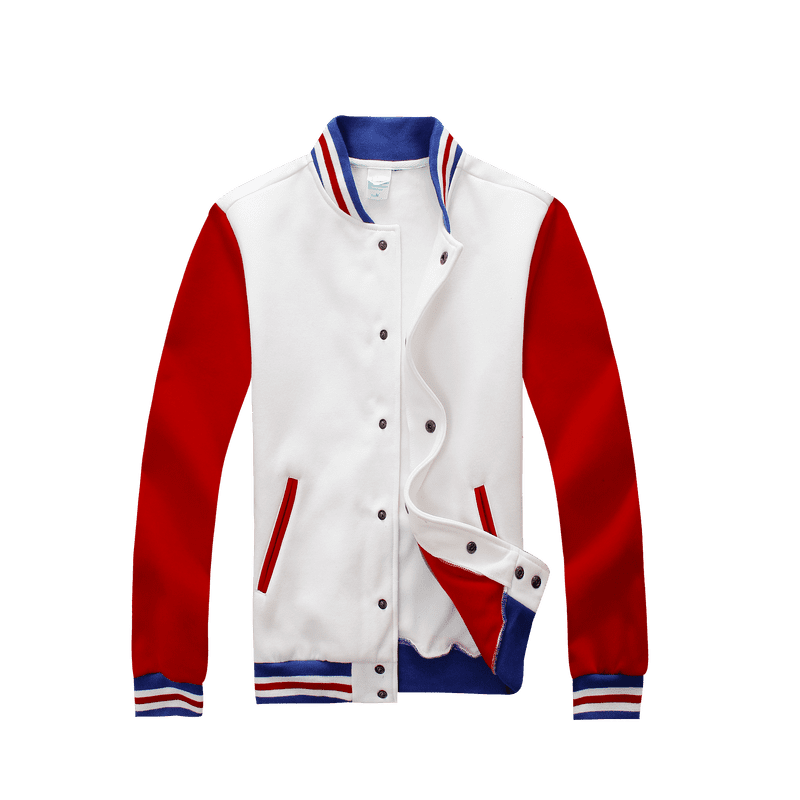 wholesale custom print logo plain fleece college jacket