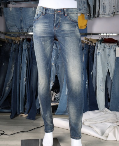 Estilo de moda masculino jeans de pierna recta suelta al por mayor