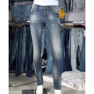 Mænds modestil løs lige ben jeans engros