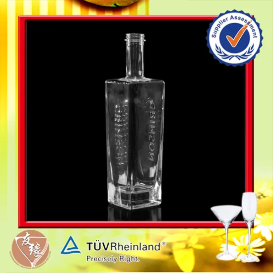 Hot Sale 750ml Spirits Square Glass Bottle