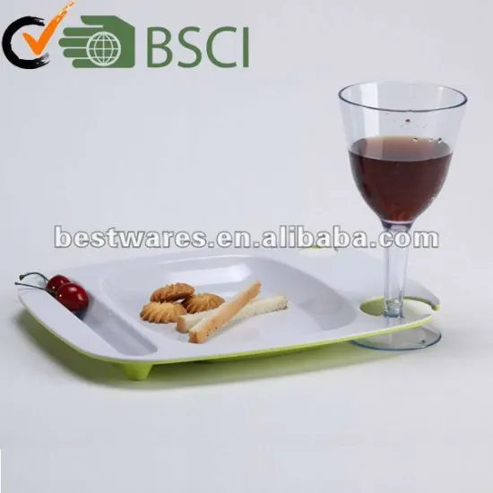 new design melamine wine plate