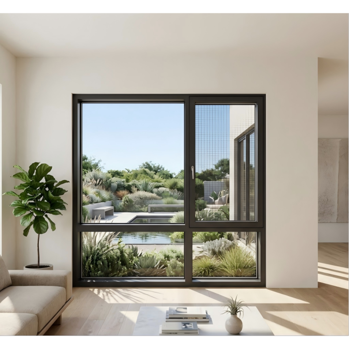 Estanqueidade alta externa de alumínio da janela de batente