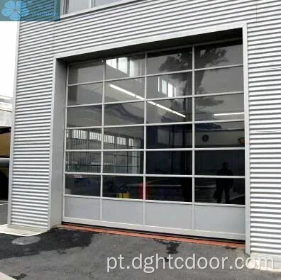 Porta de garagem seccional de armação de alumínio residencial