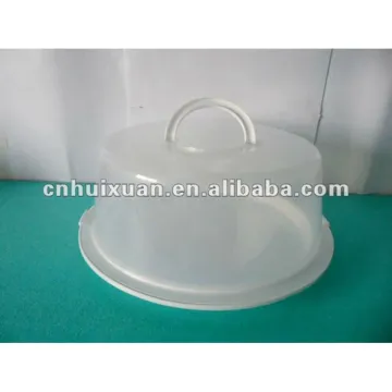 Transparent plastic cheese keeper/Clear plastic cake box with great circle cover /Round plastic cheese set