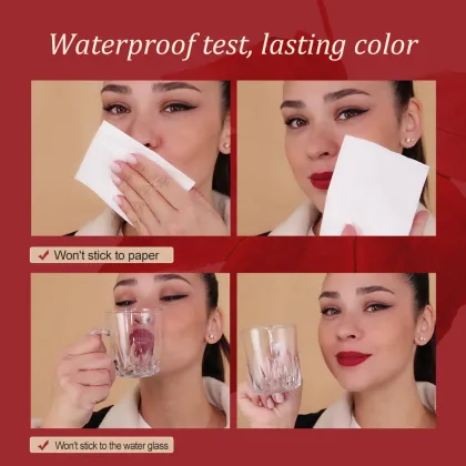 Vegan Matte Liquid Lip Gloss - 8 Colors Lipstick Makeup Lipgloss Velvet Lip Glaze